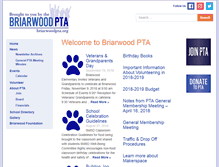 Tablet Screenshot of briarwoodpta.org